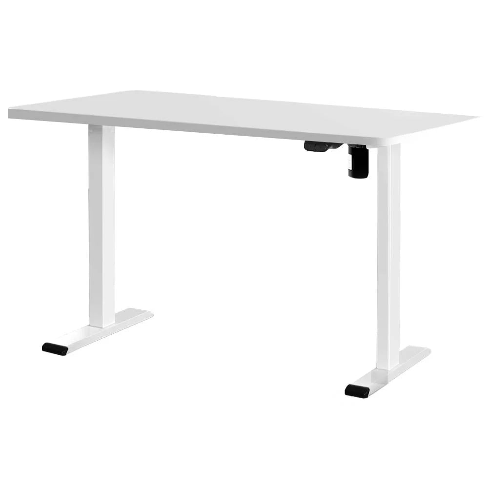 White 120cm desk with lower support frame and fitted legs