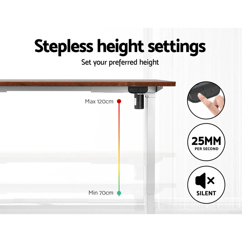 Standing Desk Motorized Sit Stand 140CM rustic brown 241