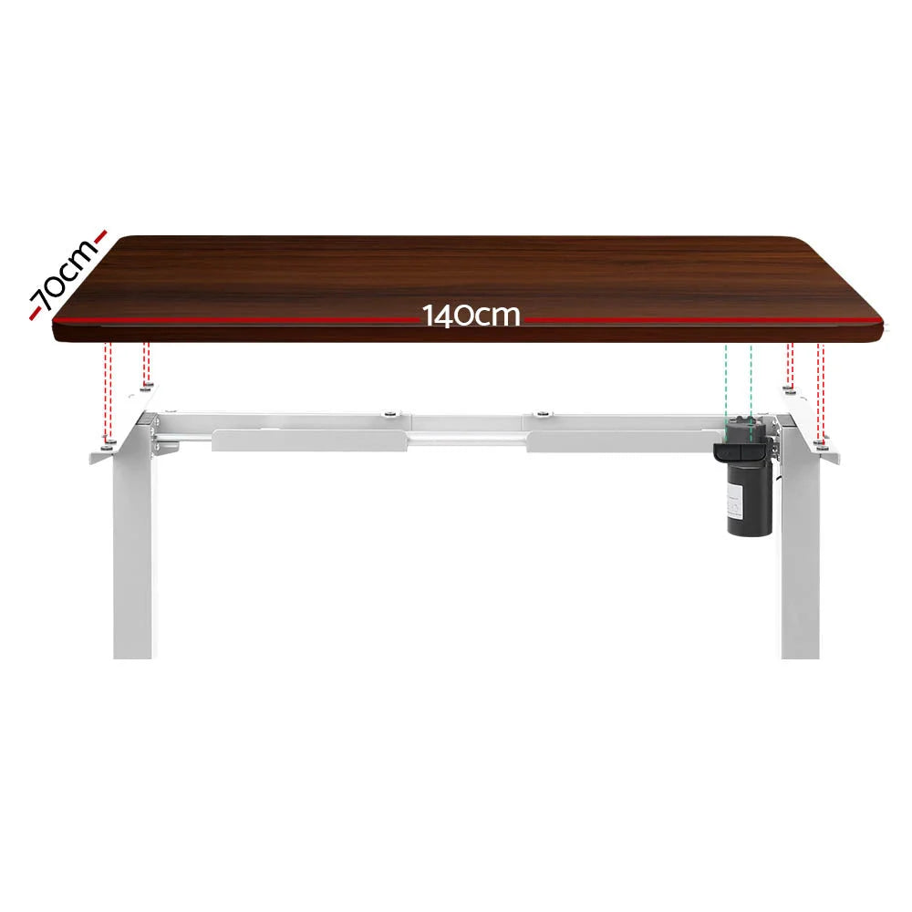 Standing Desk Motorized Sit Stand 140CM walnut 986