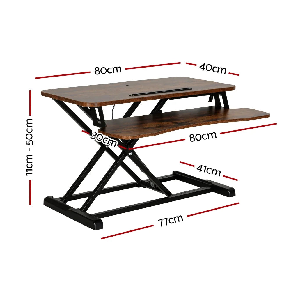 Brown 80cm desk for study or home office workspaces