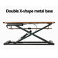 Desk with standing riser height adjustable rustic