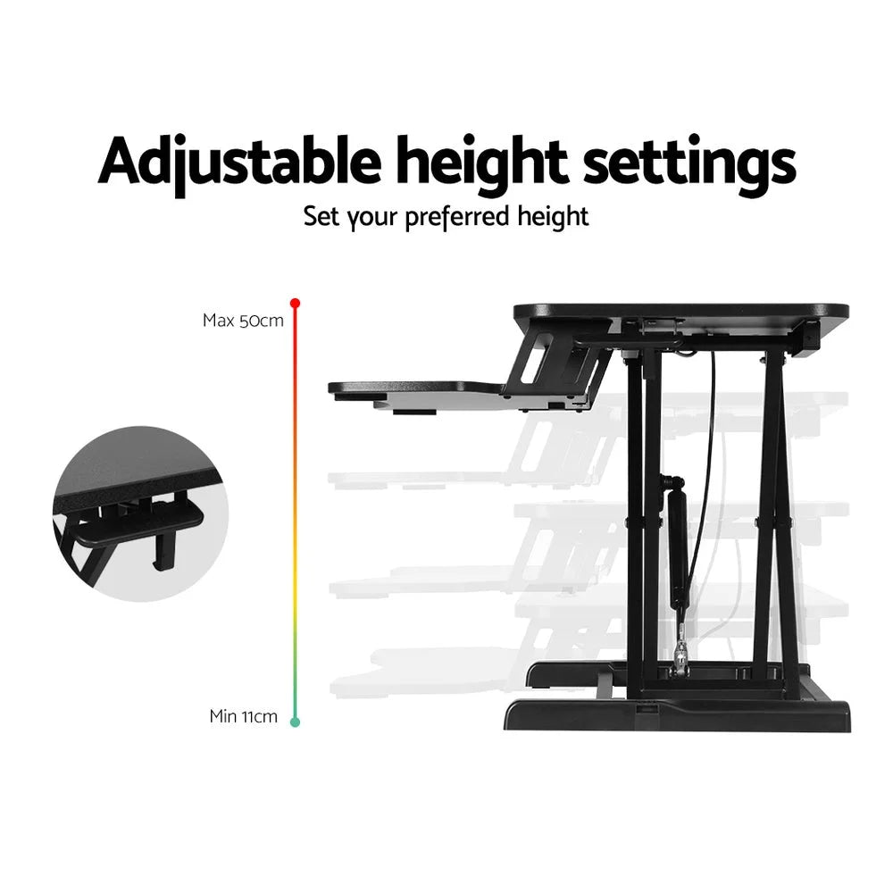 Standing Desk Riser Height Adjustable black 80cm 528