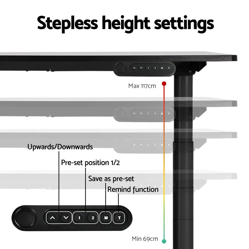Standing Desk Sit-Stand Motorised Adjustable Frame Only