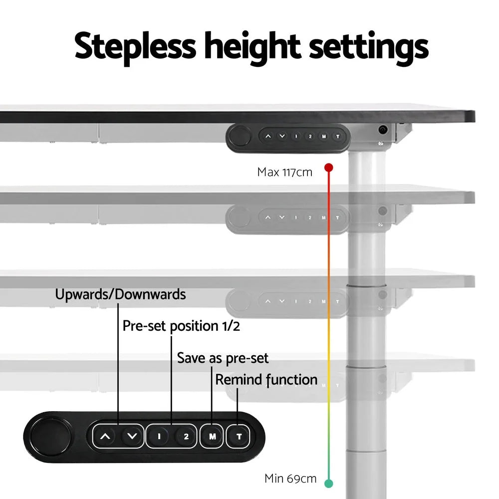 Standing Desk Sit-Stand Motorised Adjustable Frame Only