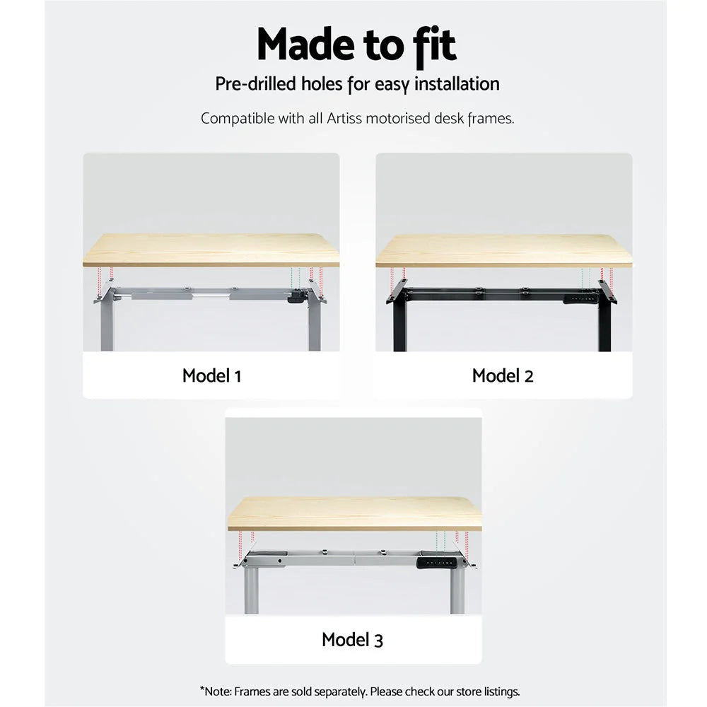 Standing Desk Top 120CM white oak 126
