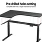 Standing Desk Top L-Shape Black 160CM - Furniture