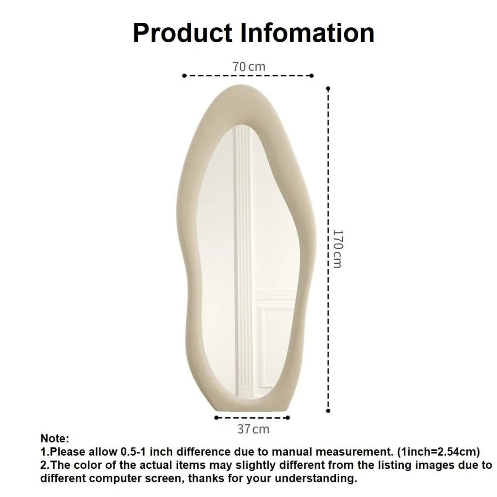 Standing Full-Length Mirror 1.7M Aesthetic Floor Mirror