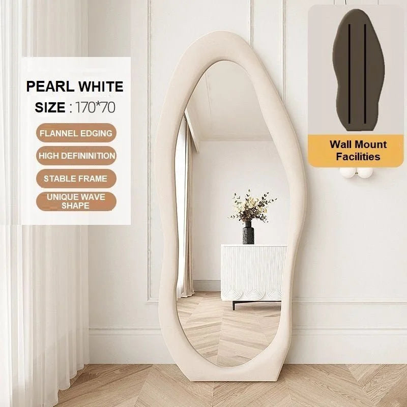 Standing Full-Length Mirror 1.7M Aesthetic Floor Mirror