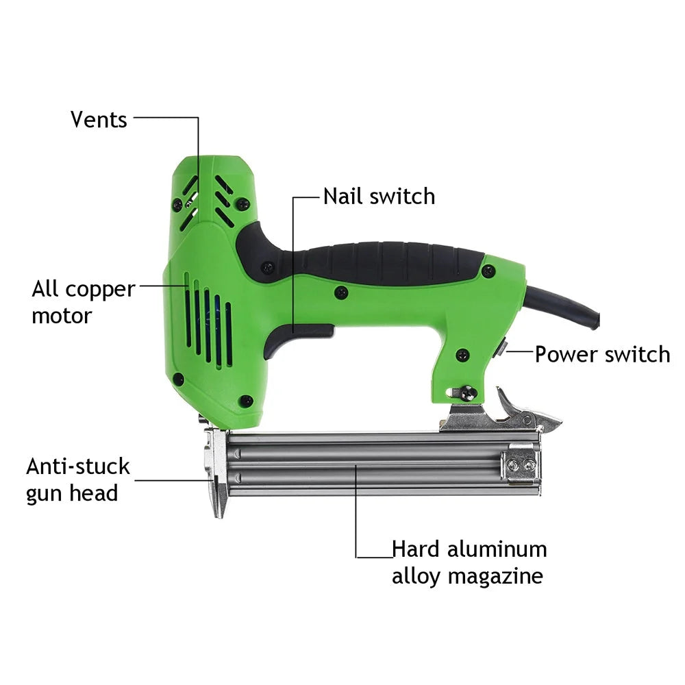 Staple Gun Straight Nail Nailer Heavy Duty Woodworking