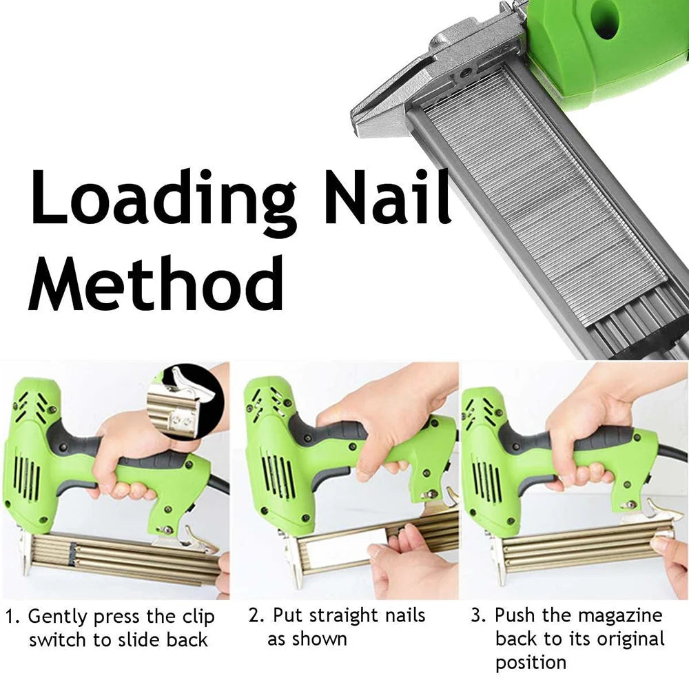 Staple Gun Straight Nail Nailer Heavy Duty Woodworking