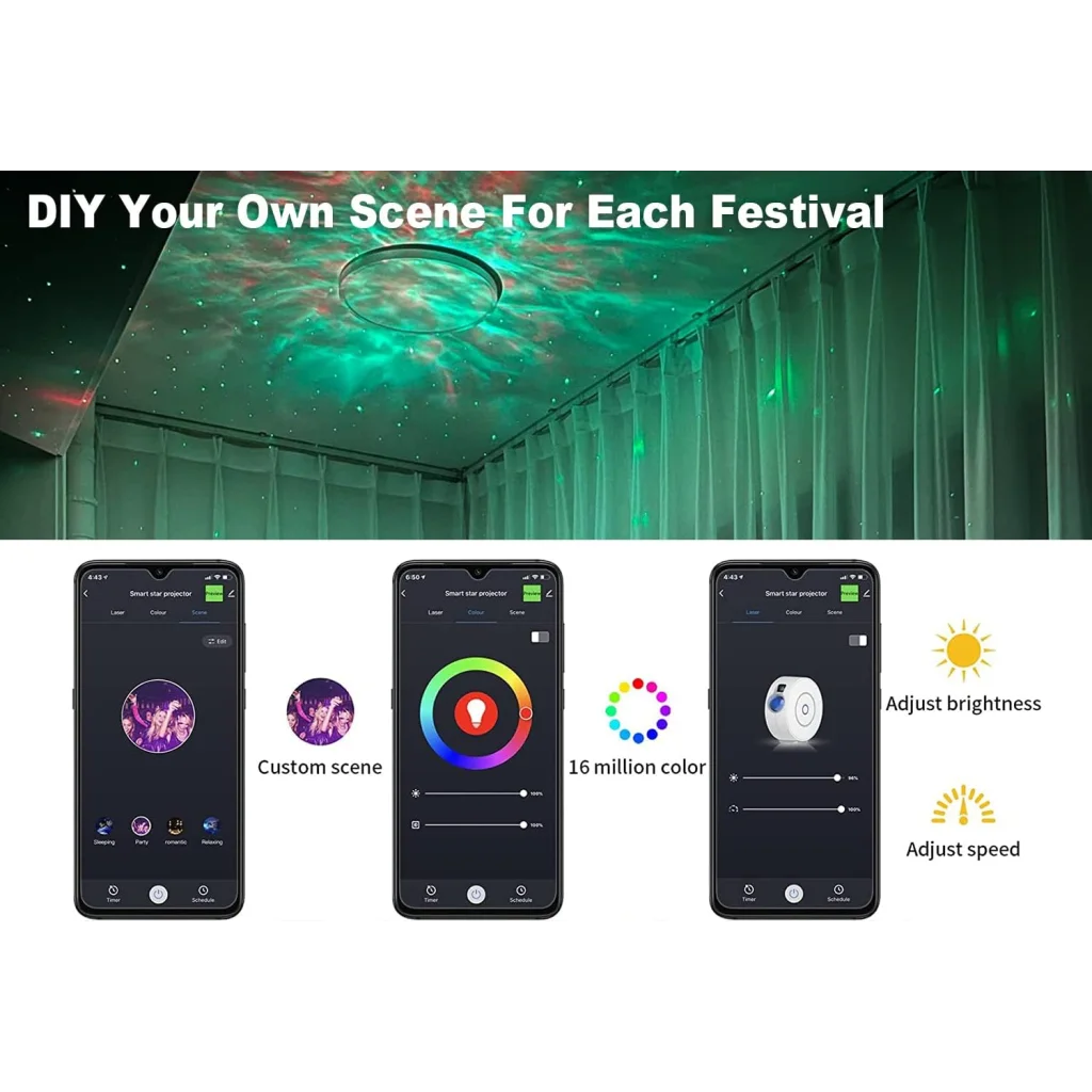 Star Projector Galaxy Light - Bedroom Smart Connected