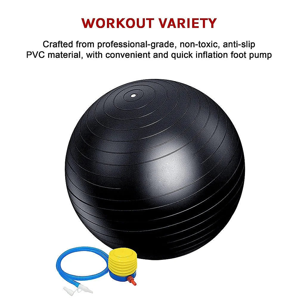 Static Strength Exercise Stability Ball 75cm with Pump