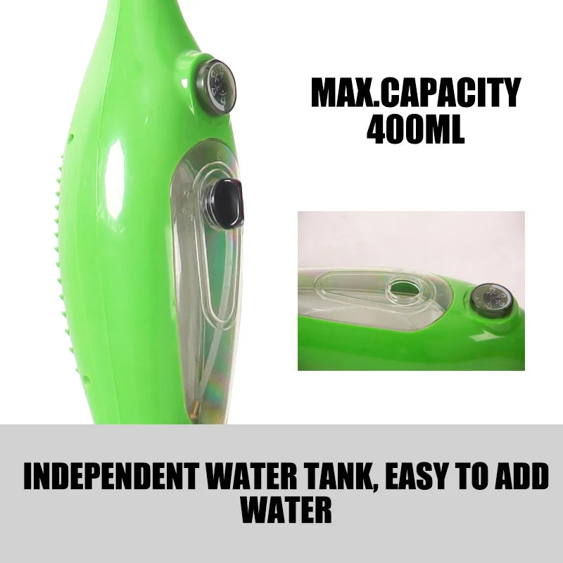Steam mop cleaner with storage context and item proportions
