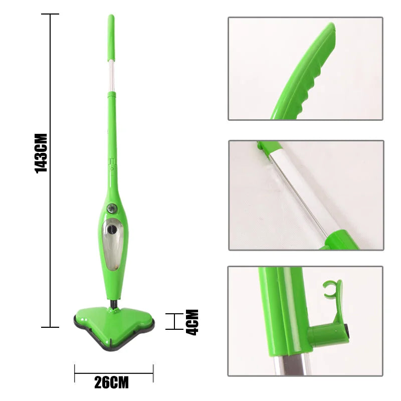 Steam mop cleaner with tabletop context and item shape