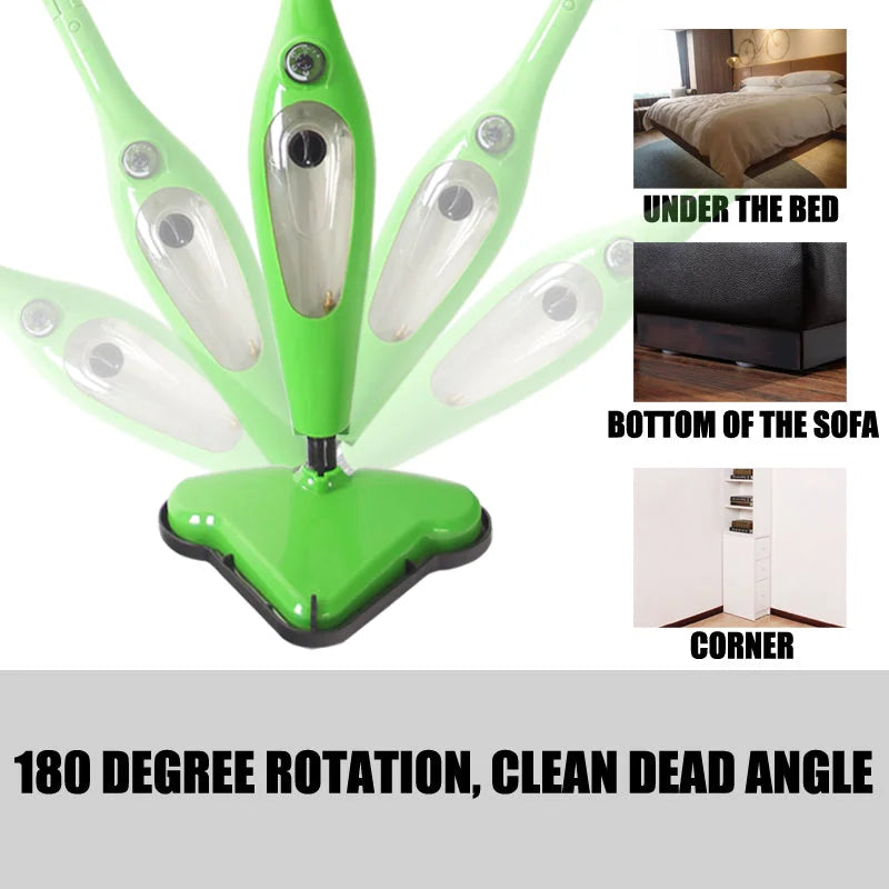 Steam mop cleaner with product-specific shape and colour cues