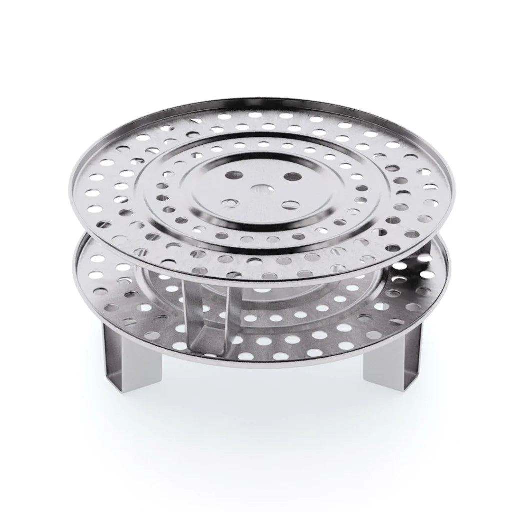 Steamer Insert Set Premium 2X 28cm Stainless Steel Stock Pot Steaming Rack Tray