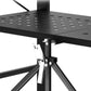 Steel Black Foldable Display Stand 4 Tier Multi-Functional Shelves Portable Storage Organizer with Wheels