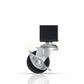 Steel Black Foldable Display Stand 4 Tier Multi-Functional Shelves Portable Storage Organizer with Wheels