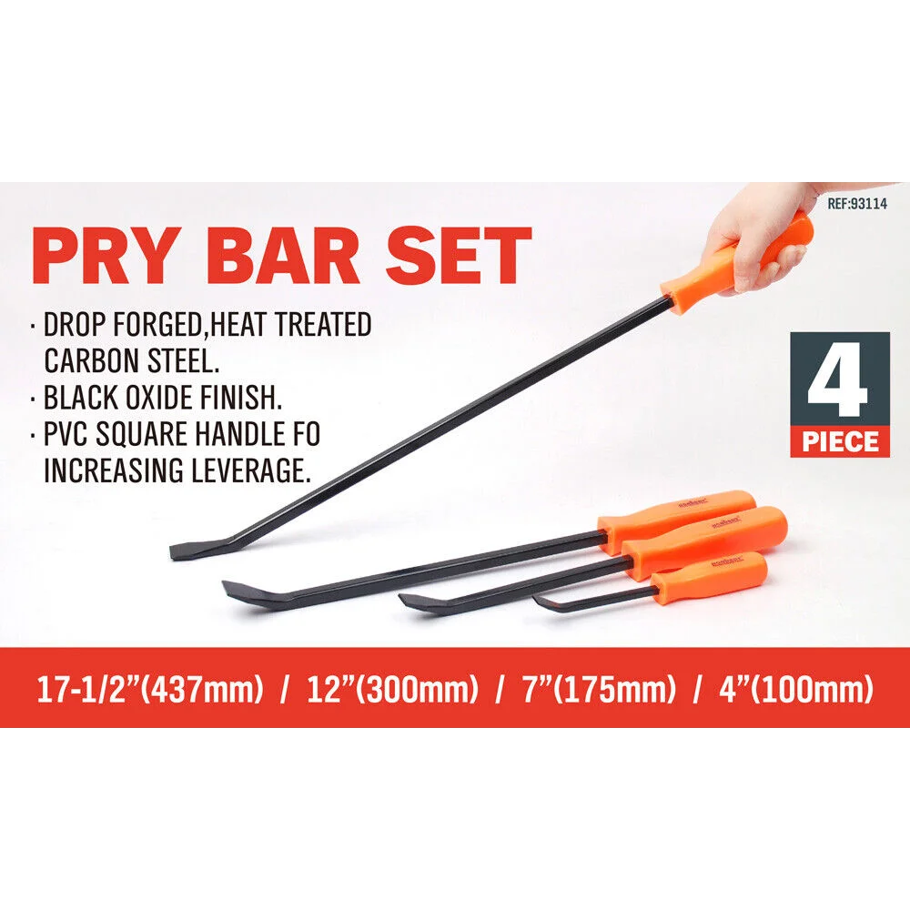 Steel Pry Bar Set Heavy Duty Mechanic Crowbar Car Horusdy