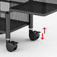 Steel Square Rotating Kitchen Cart 2 Tier Multi-Functional Shelves Portable Storage Organizer with Wheels