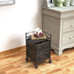 Steel Square Rotating Kitchen Cart 2 Tier Multi-Functional Shelves Portable Storage Organizer with Wheels