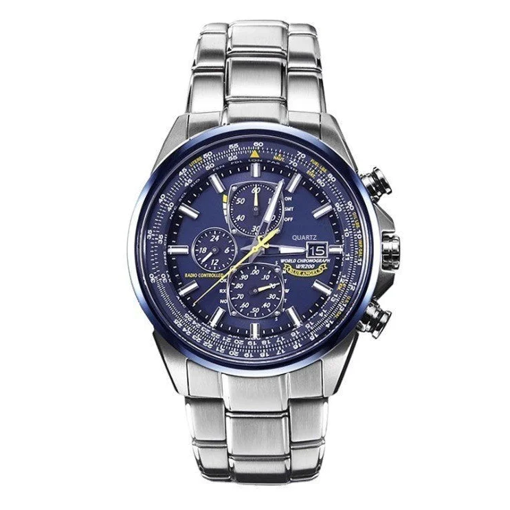 Steel strip blue surface Elegant Men s Quartz