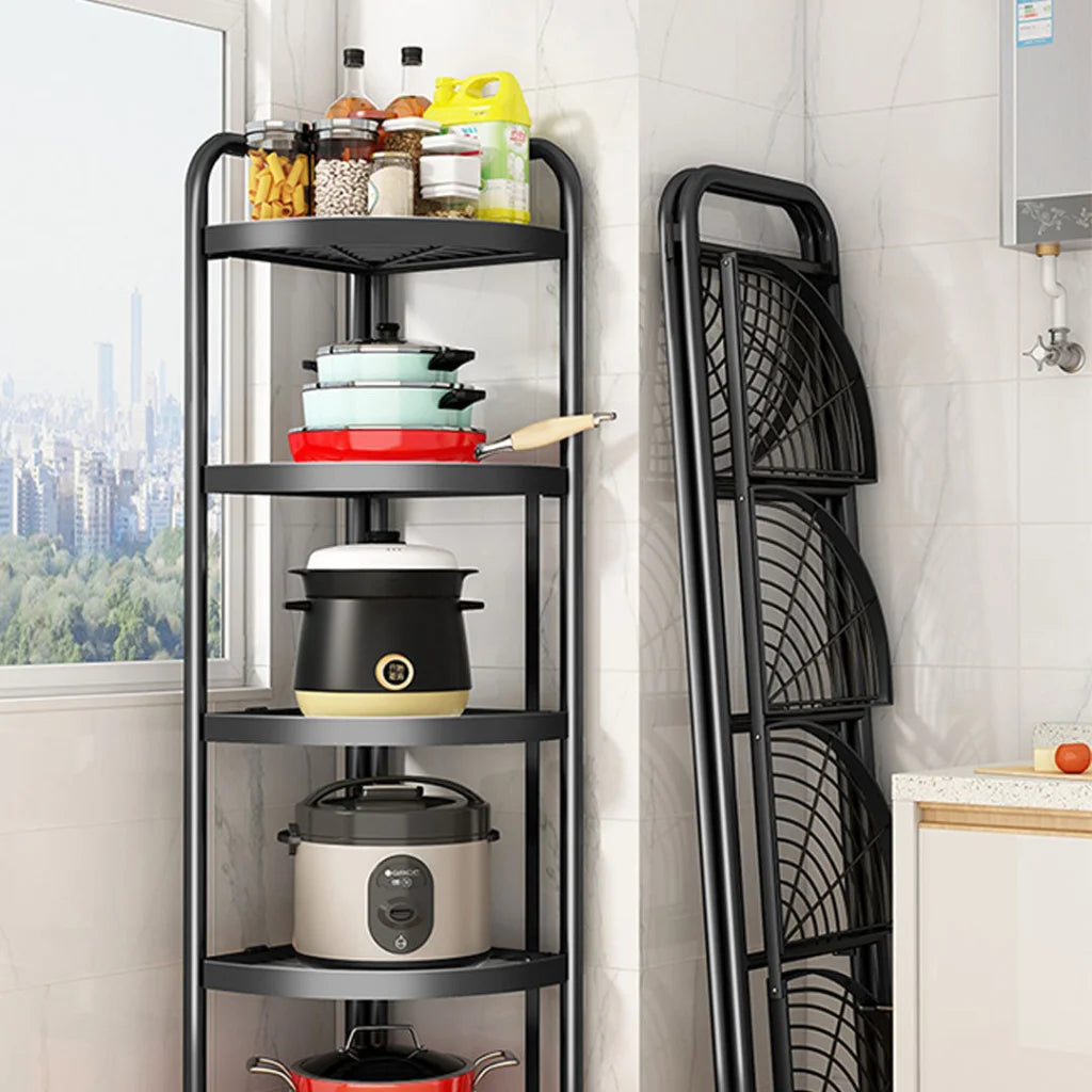 Steel Triangular Corner Stand 2X 5 Tier Multi-Functional Shelves Portable Storage Organizer