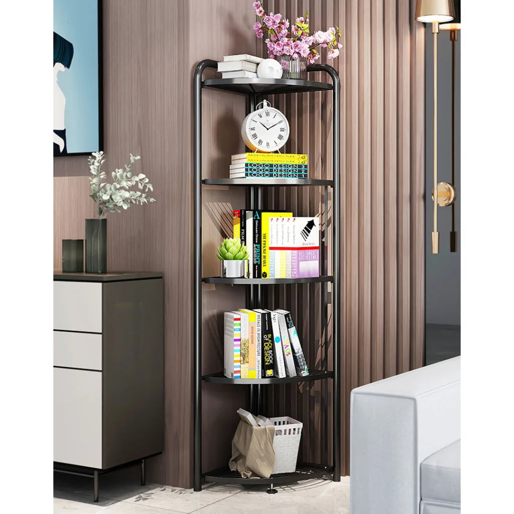 Steel Triangular Corner Stand 2X 5 Tier Multi-Functional Shelves Portable Storage Organizer