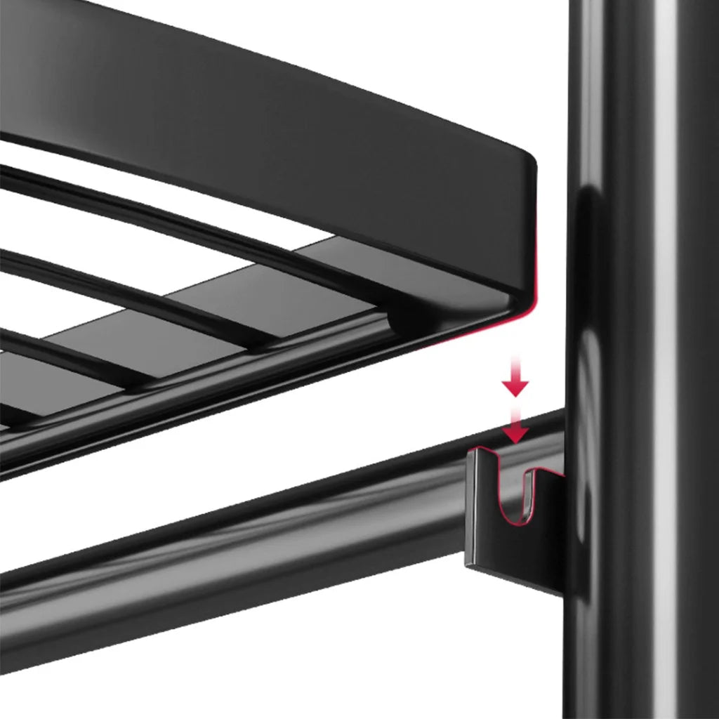 Steel Triangular Corner Stand 4 Tier Multi-Functional Shelves Portable Storage Organizer