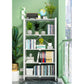 Steel White Foldable Display Stand 2X 5 Tier Multi-Functional Shelves Portable Storage Organizer with Wheels