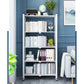 Steel White Foldable Display Stand 5 Tier Multi-Functional Shelves Portable Storage Organizer with Wheels