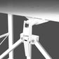 Steel White Foldable Display Stand 5 Tier Multi-Functional Shelves Portable Storage Organizer with Wheels