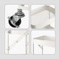Steel White Foldable Kitchen Cart 3 Tier Multi-Functional Shelves Portable Storage Organizer with Wheels