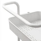 Steel White Movable Kitchen Cart 3 Tier Multi-Functional Shelves Portable Storage Organizer with Wheels