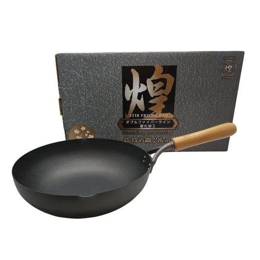 Stir-Fry Wok Kirameki Premium Cast Iron Nitriding