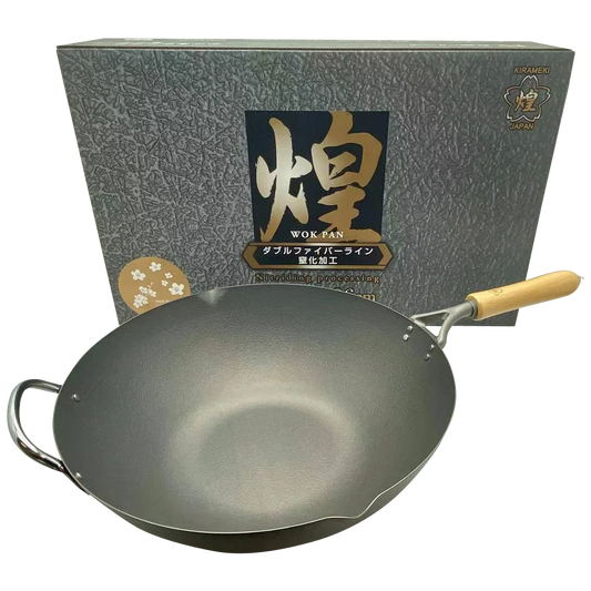 Stir-Fry Wok Kirameki Premium Cast Iron Nitriding