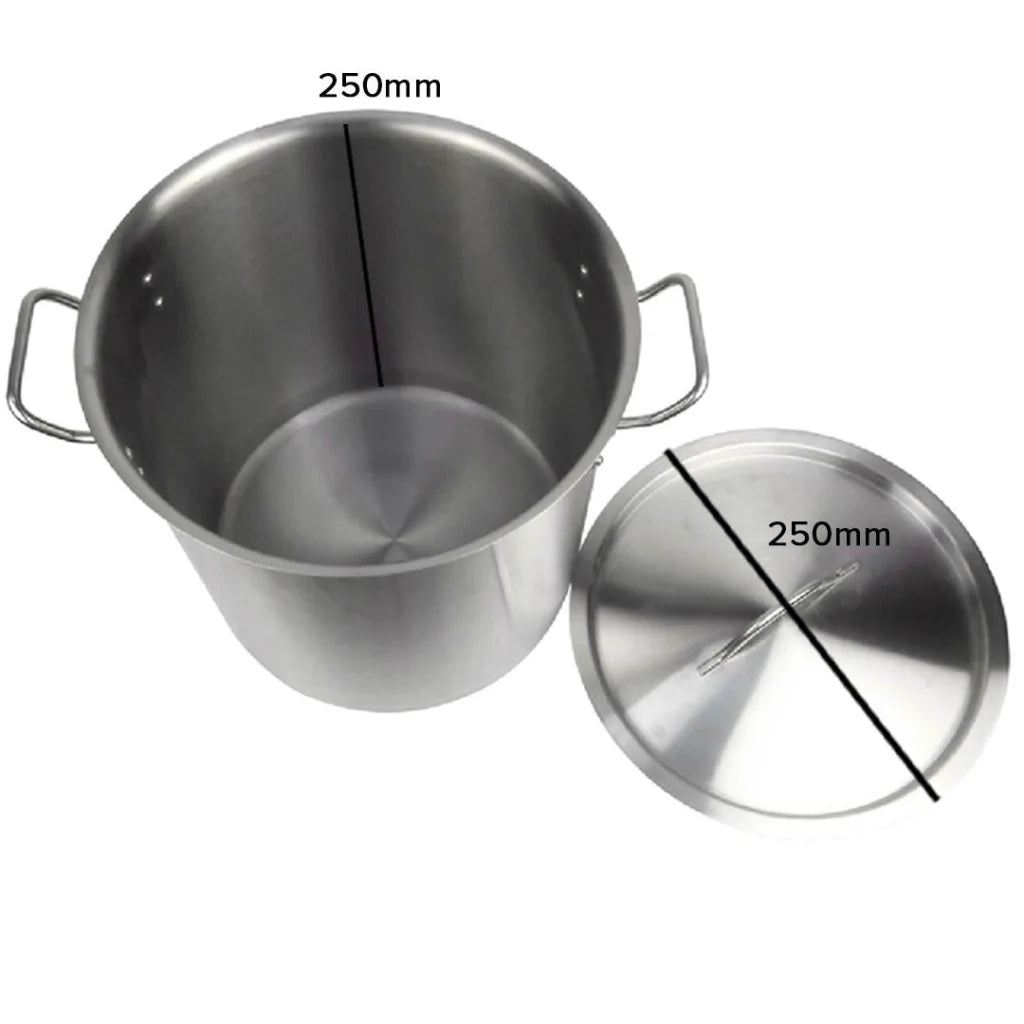 Stock Pot Premium 12L Thick Stainless Steel 18/10 Top Grade