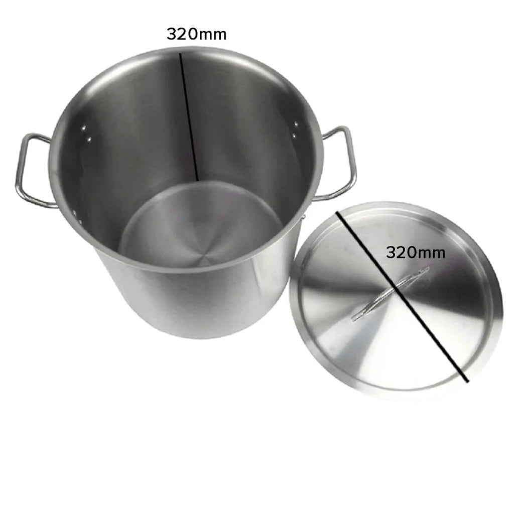 Stock Pot Premium 25L Thick Stainless Steel 18/10 Top Grade