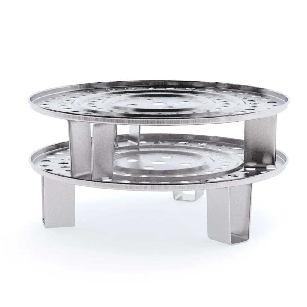 Stock Pot Premium 50L Stainless Steel with Two Steamer Rack Insert Tray