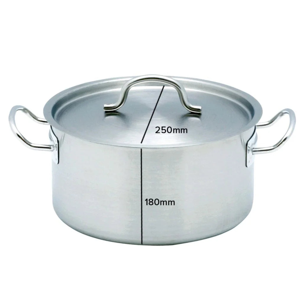 Stock Pot Premium 9L Thick Stainless Steel 18/10 Top Grade