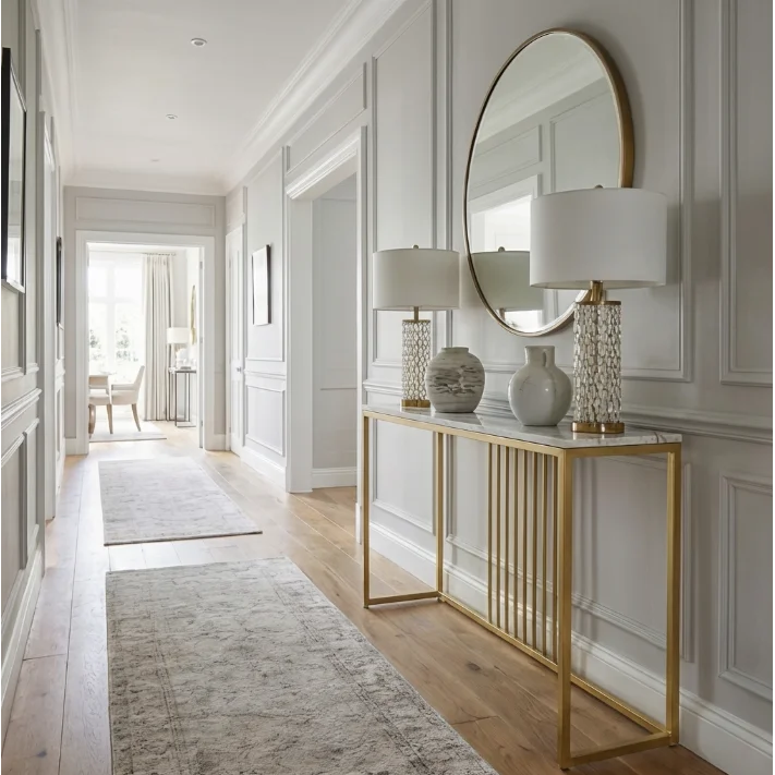 Stone Marble Console - Marble & Gold - Furniture