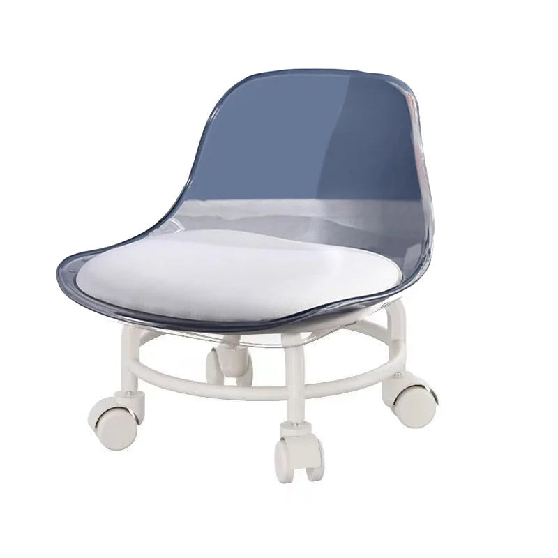 Grey stool universal wheels with colour matched pieces and support fittings