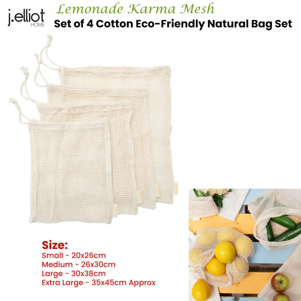 Storage Bag Set J Elliot Home Lemonade Karma Cotton