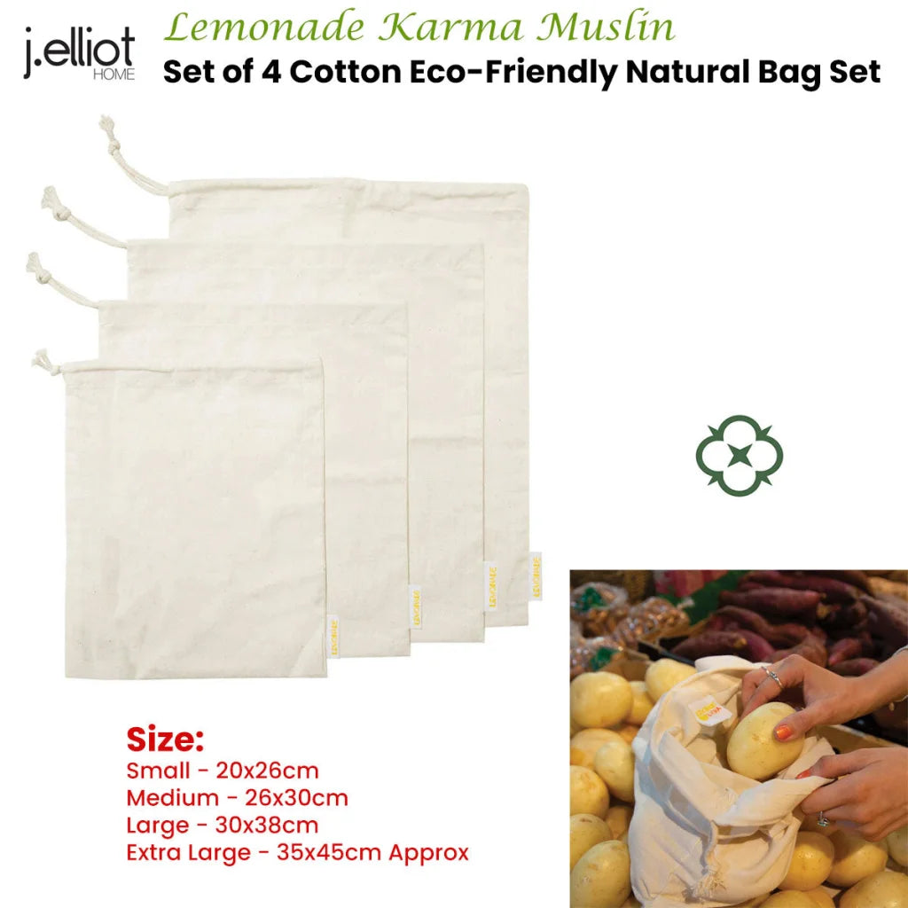 Storage Bag Set J Elliot Home Lemonade Karma Cotton