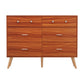 Storage Cabinet 6 Chest of Drawers - Walnut - Furniture