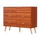 Storage Cabinet 6 Chest of Drawers - Walnut - Furniture
