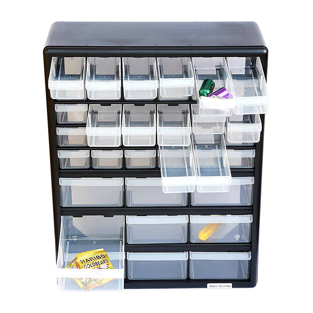 Storage Cabinet Drawers - 39 Plastic Tool Box Containers
