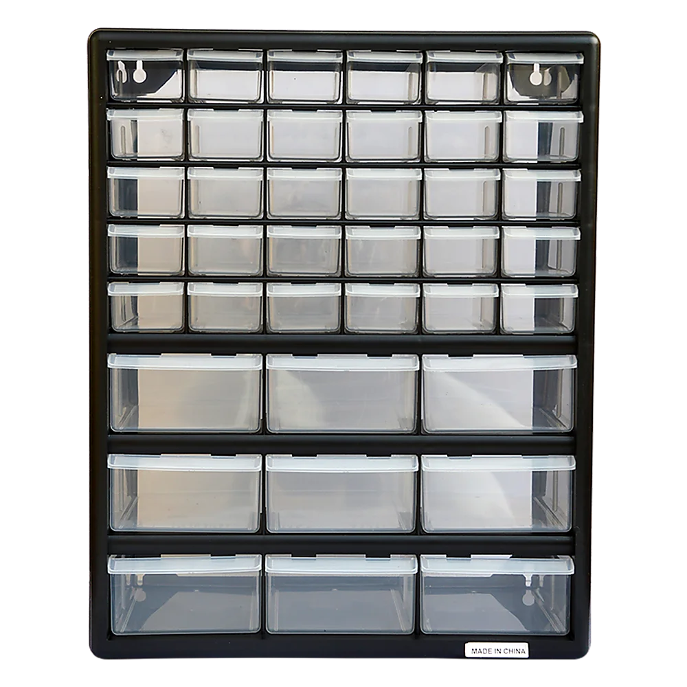 Storage Cabinet Drawers - 39 Plastic Tool Box Containers