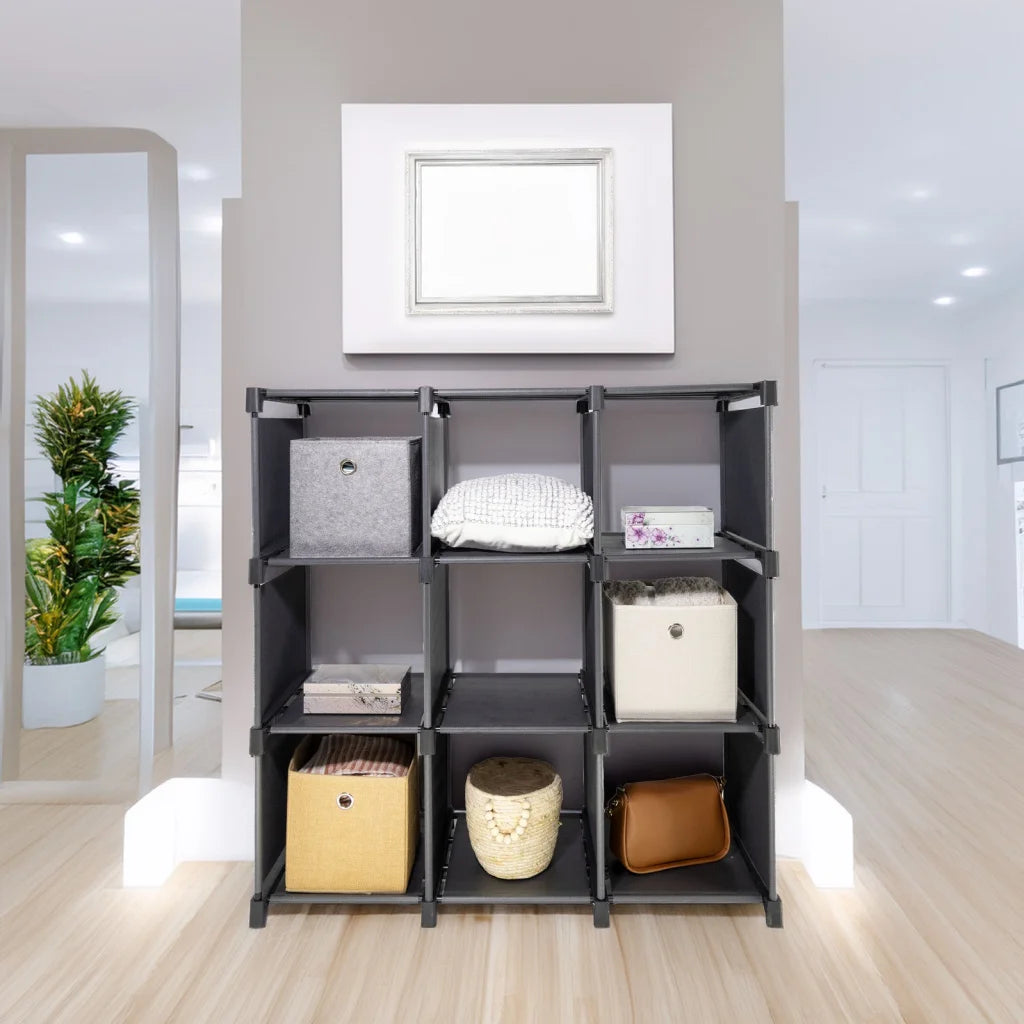Storage Organizer 9 Cubes Wardrobe Closet Storage Shelves