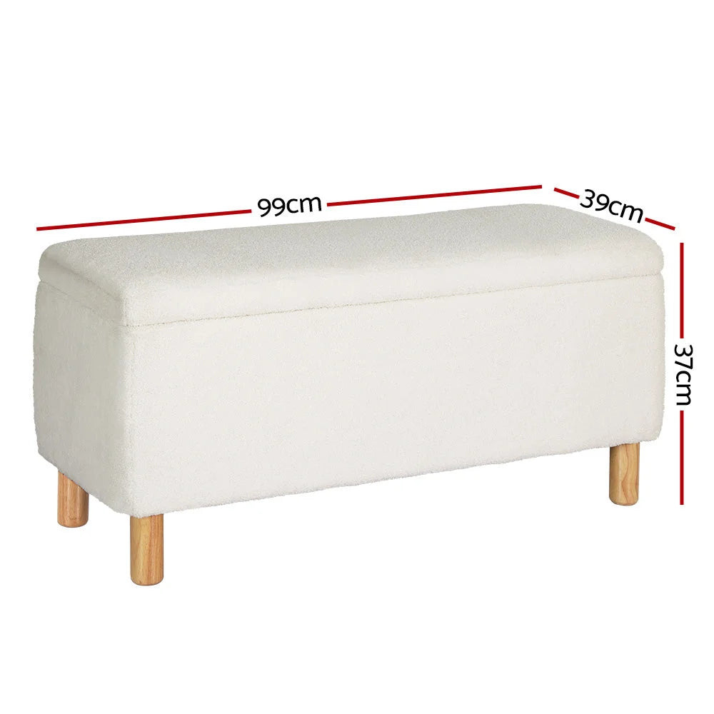 Storage ottoman blanket with box teddy chest toy